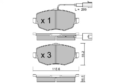 Комплект тормозных колодок (AISIN: BPFI-1018)